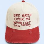 Lord Watch Over Me Hat - Red/Cream