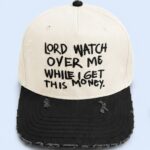 Lord Watch Over Me Hat - Black/Cream