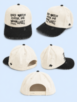 Lord Watch Over Me Hat - Black/Cream - Image 2