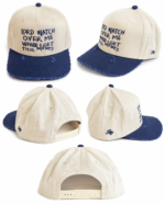 Lord Watch Over Me Hat - Navy Blue/Cream - Image 2