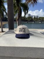 Lord Watch Over Me Hat - Navy Blue/Cream - Image 3